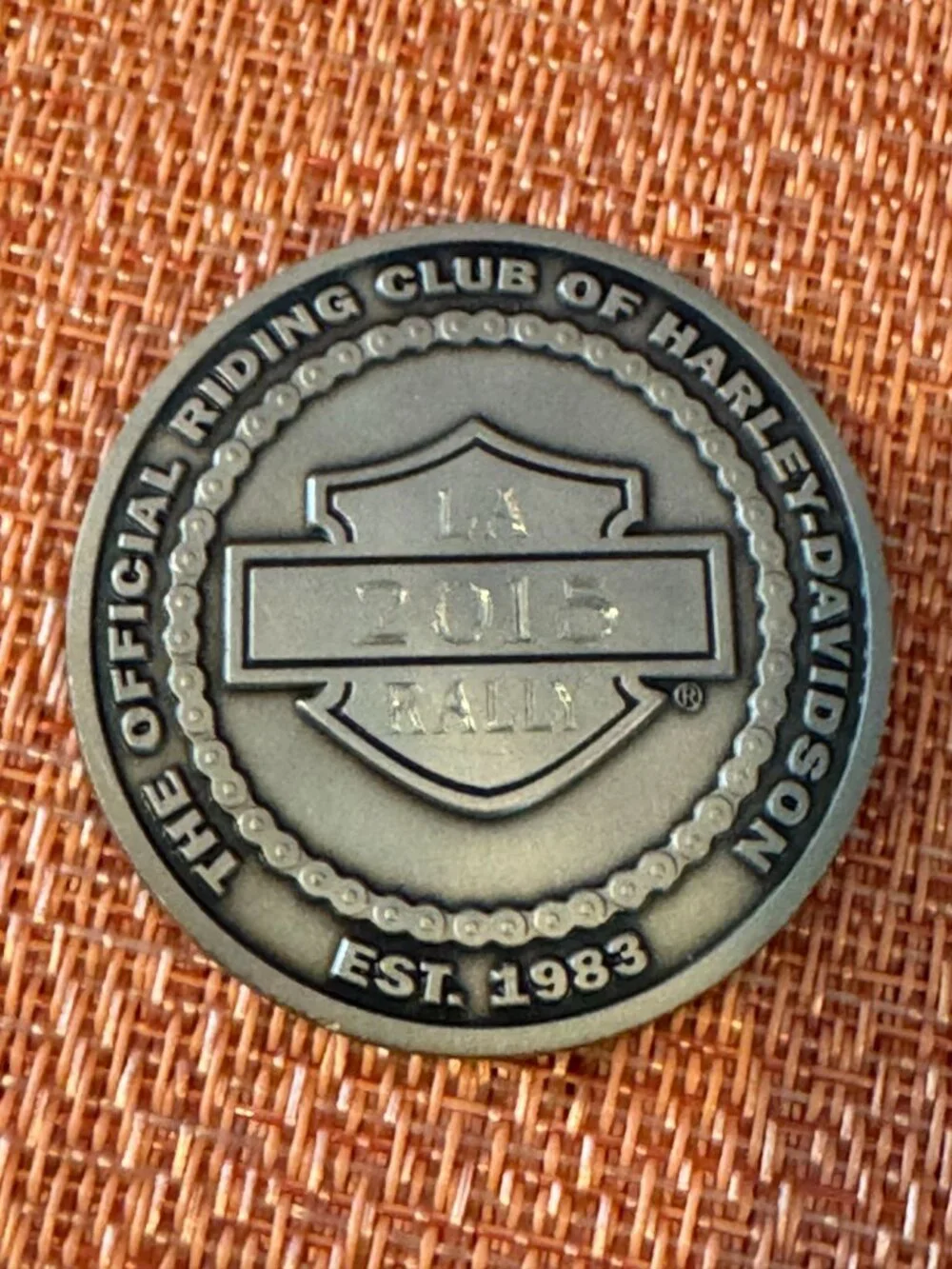 Harley-Davidson H.O.G. 2015 LA Rally Commemorative Coin Official Riding Club Col - Picture 2 of 3